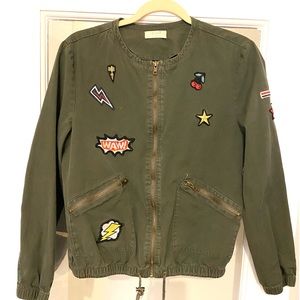 FREEBIRD Olive Patch Jacket